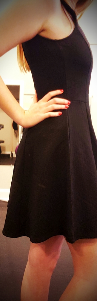 H&M Divided Open Back Black Skater Dress